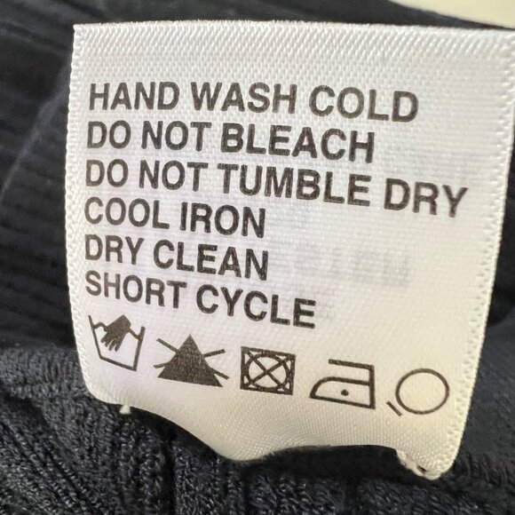 Carlisle Collection Womens Black Ribbed Knit Pants Lettuce Hem Cropped size S - Picture 8 of 12